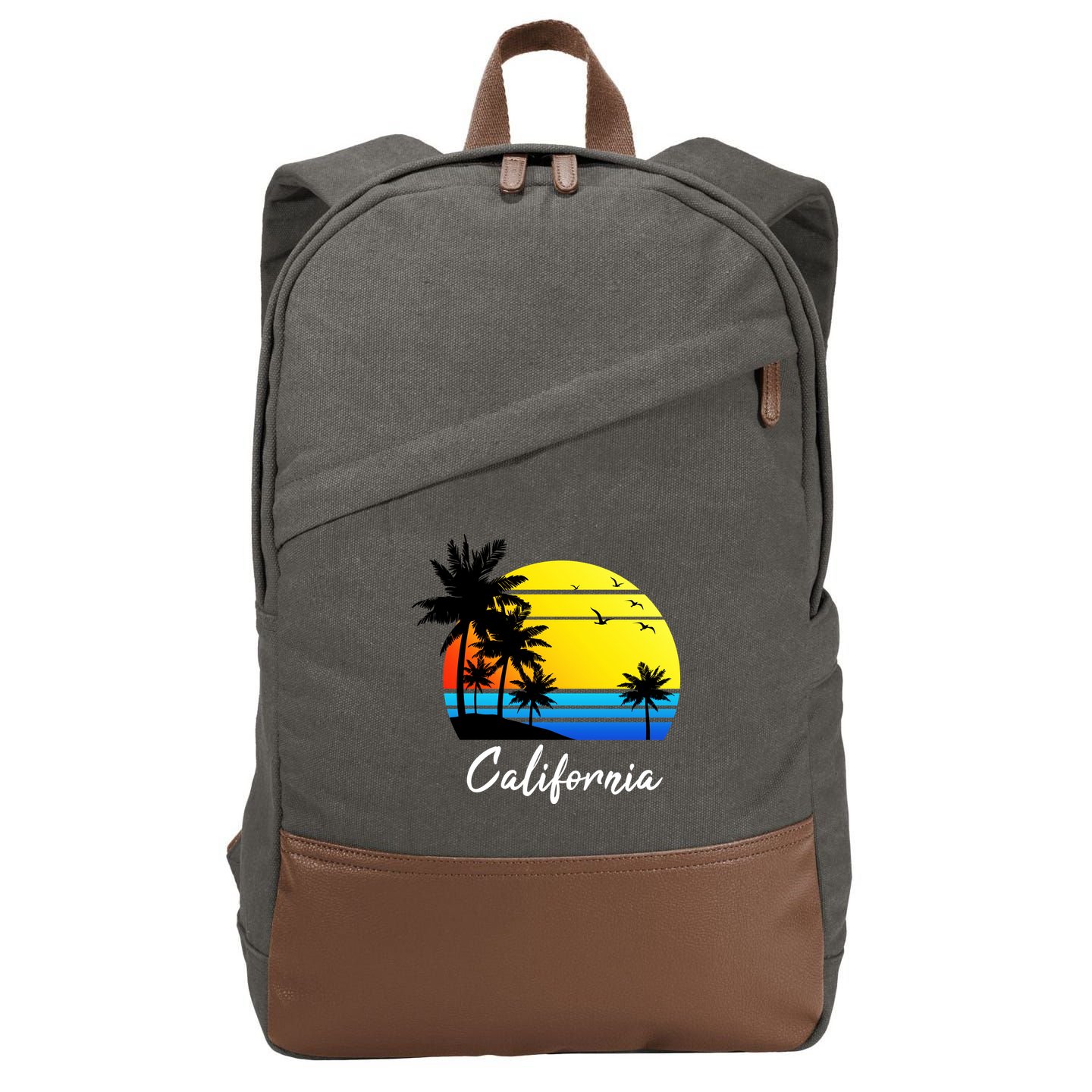 California Sunset Cotton Canvas Backpack