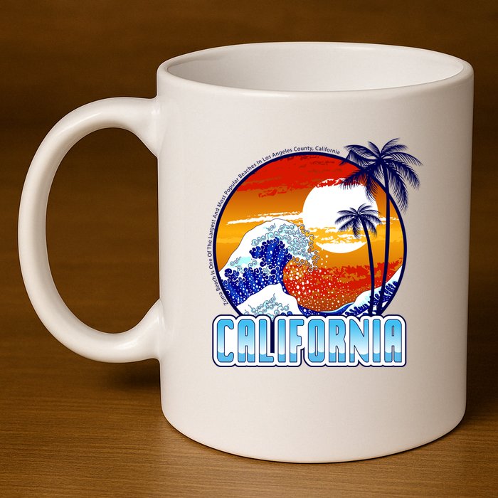California Sunshine 11oz C Handle Ceramic Mug