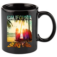 California Surfing 11oz C Handle Ceramic Mug