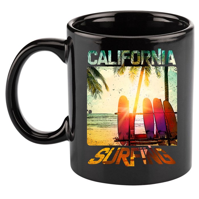 California Surfing 11oz C Handle Ceramic Mug