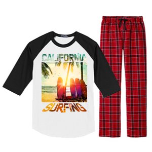 California Surfing Raglan Sleeve Pajama Set