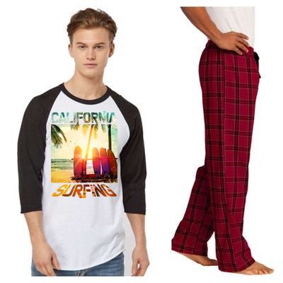 California Surfing Raglan Sleeve Pajama Set