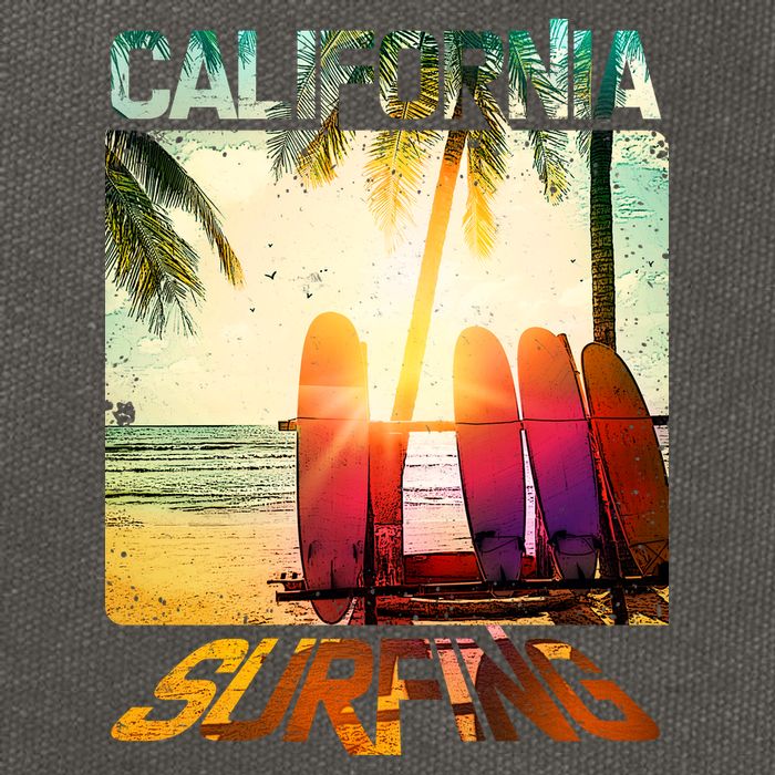 California Surfing Cotton Canvas Backpack