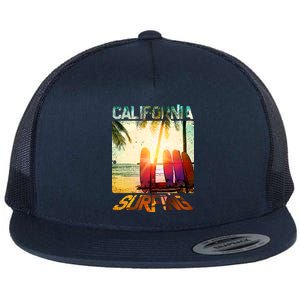 California Surfing Flat Bill Trucker Hat