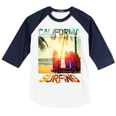 California Surfing Baseball Sleeve Shirt