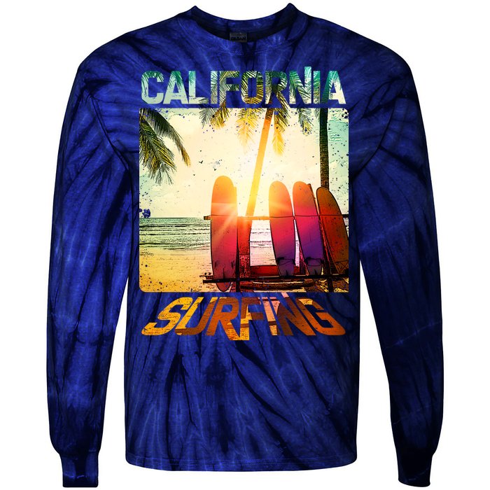 California Surfing Tie-Dye Long Sleeve Shirt