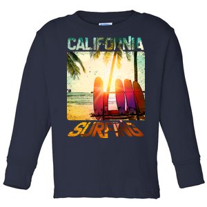 California Surfing Toddler Long Sleeve Shirt