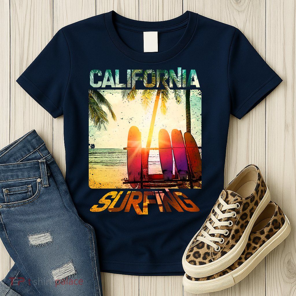 California Surfing Womens T-Shirt