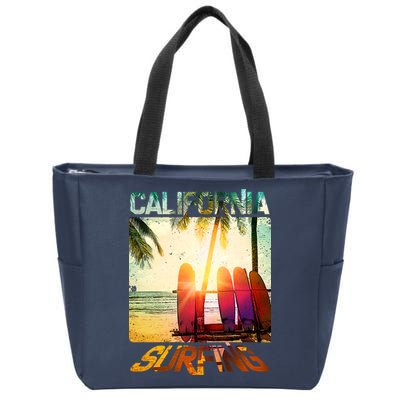 California Surfing Zip Tote Bag