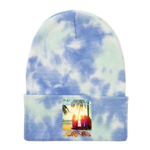 California Surfing Tie Dye 12in Knit Beanie