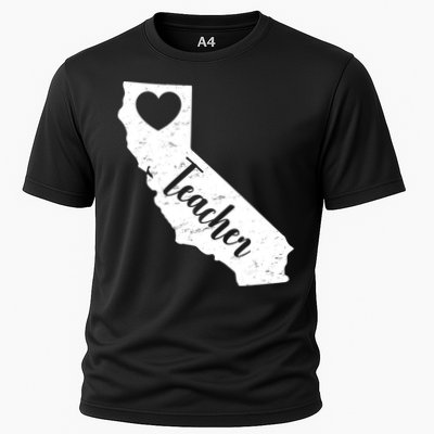 California Teacher Vintage Red For Ed  Performance Shirt