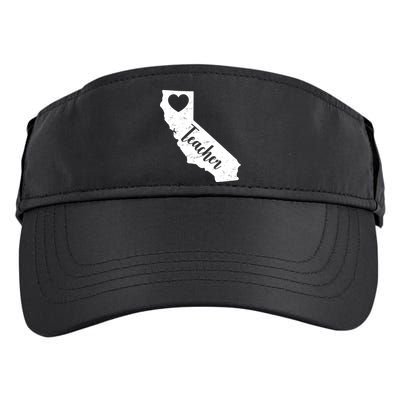 California Teacher Vintage Red For Ed  Adult Drive Performance Visor