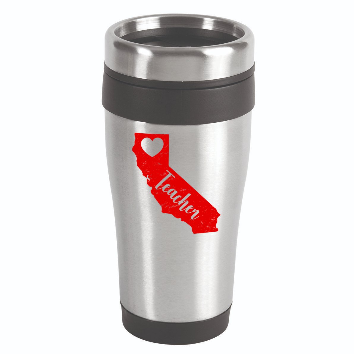 California Teacher Vintage Red For Ed  16oz Travel Tumbler