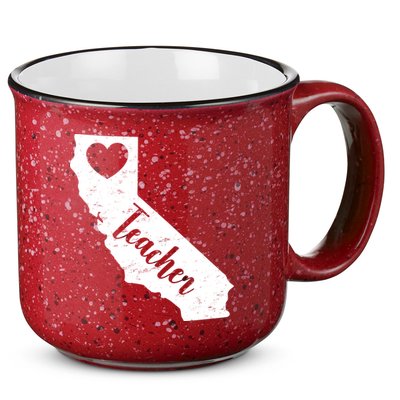 California Teacher Vintage Red For Ed  15oz Campfire Ceramic Mug