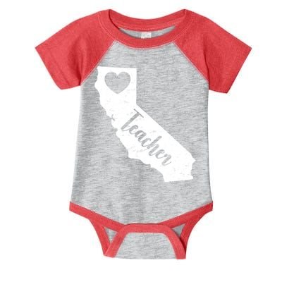 California Teacher Vintage Red For Ed  Infant Baby Jersey Bodysuit