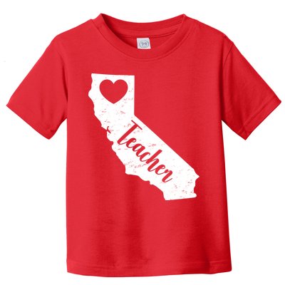 California Teacher Vintage Red For Ed  Toddler T-Shirt