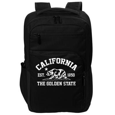 California The Golden State Est 1850 Impact Tech Backpack