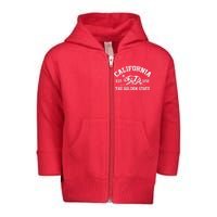 California The Golden State Est 1850 Toddler Zip Fleece Hoodie