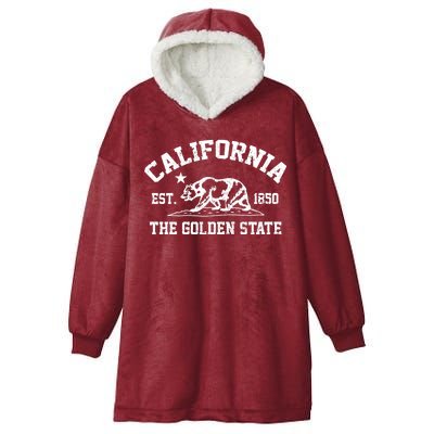 California The Golden State Est 1850 Hooded Wearable Blanket