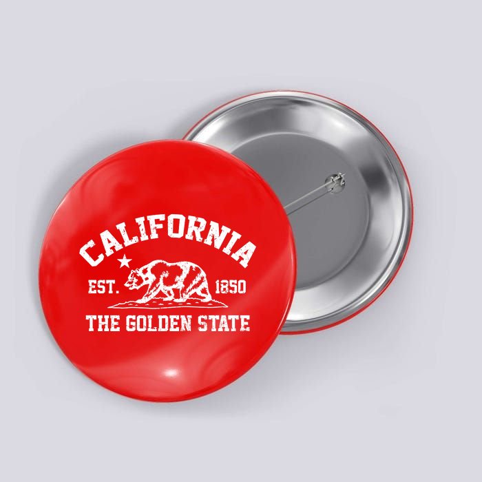 California The Golden State Est 1850 Button