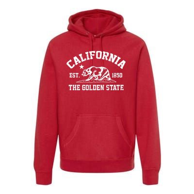 California The Golden State Est 1850 Premium Hoodie