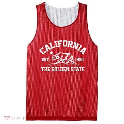 California The Golden State Est 1850 Mesh Reversible Basketball Jersey Tank