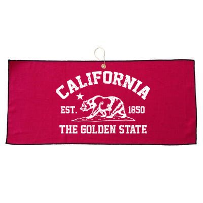 California The Golden State Est 1850 Large Microfiber Waffle Golf Towel