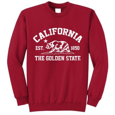 California The Golden State Est 1850 Tall Sweatshirt