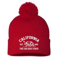 California The Golden State Est 1850 Pom Pom 12in Knit Beanie