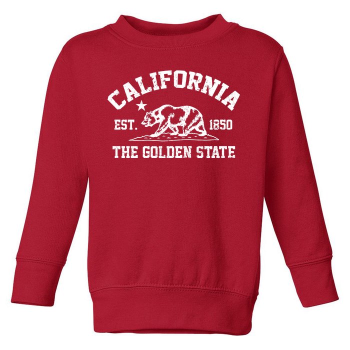 California The Golden State Est 1850 Toddler Sweatshirt