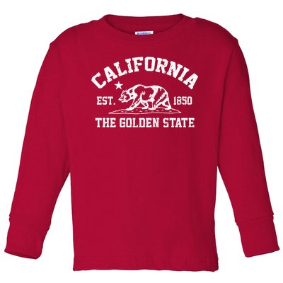 California The Golden State Est 1850 Toddler Long Sleeve Shirt