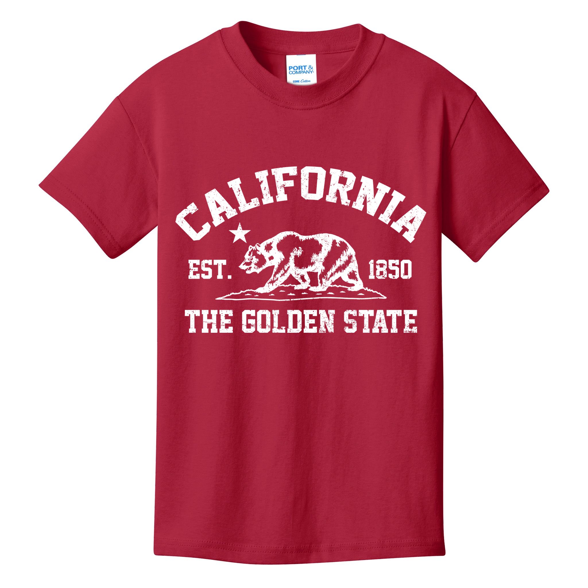 California The Golden State Est 1850 Kids T-Shirt
