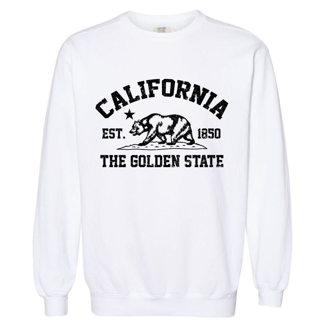 California The Golden State Est 1850 Garment-Dyed Sweatshirt