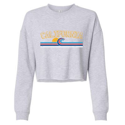 California Wave Cropped Pullover Crew