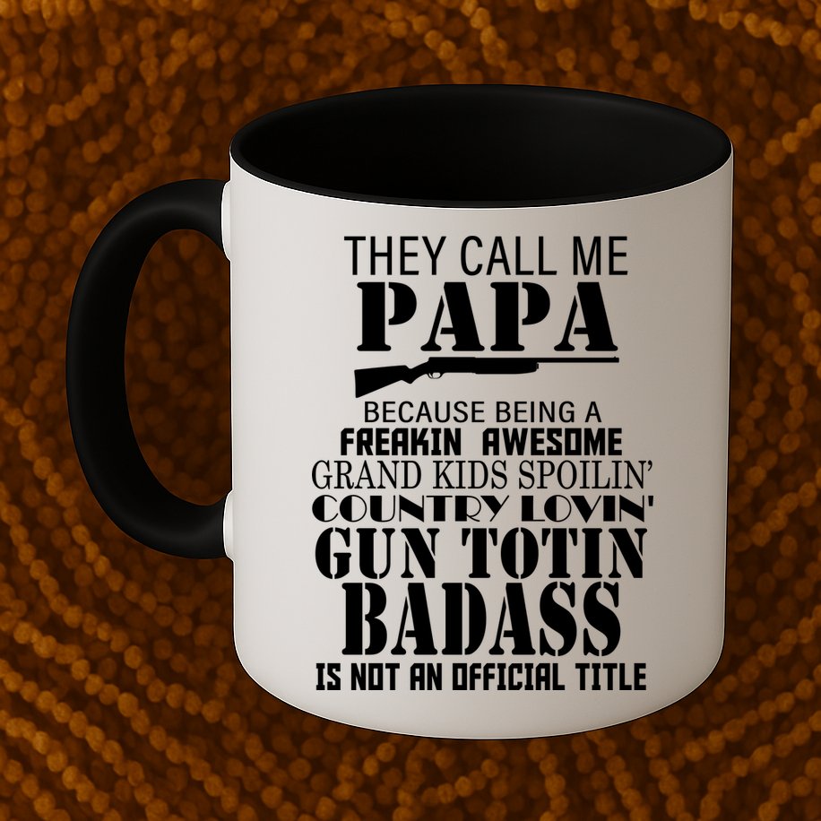 Call Me Badass Papa Spoiling Grandkids Mug