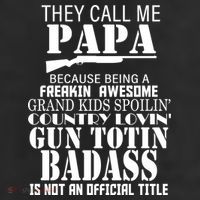 Call Me Badass Papa Spoiling Grandkids 11oz C Handle Ceramic Mug