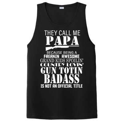 Call Me Badass Papa Spoiling Grandkids PosiCharge Competitor Tank