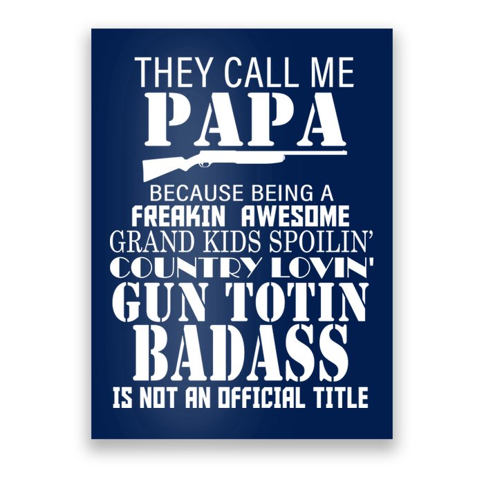 Call Me Badass Papa Spoiling Grandkids Poster