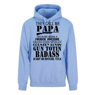 Call Me Badass Papa Spoiling Grandkids Unisex Surf Hoodie