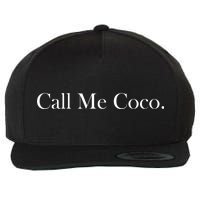 Call Me Coco Wool Snapback Cap