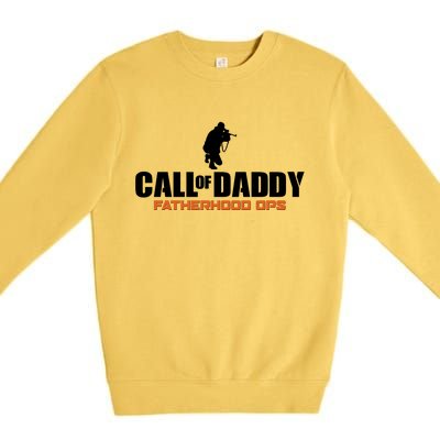 Call of Daddy Fatherhood OPS Gamer Dad Premium Crewneck Sweatshirt