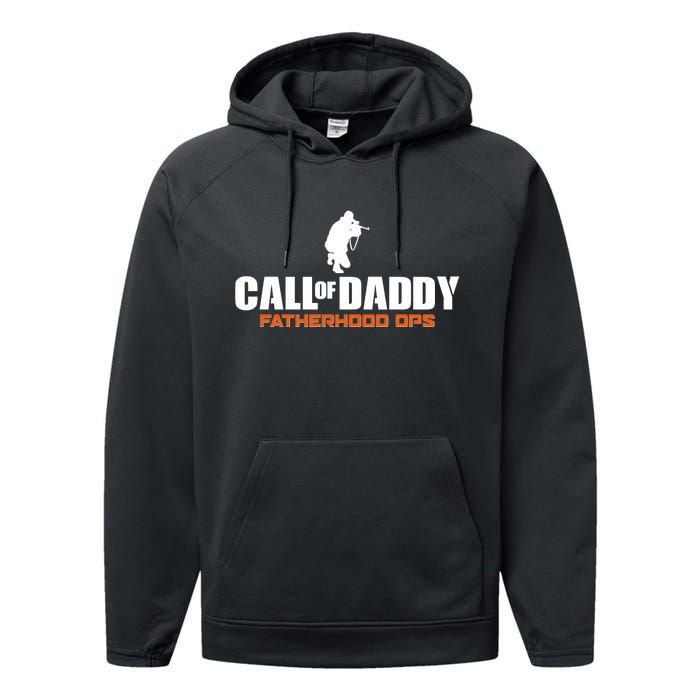 Call of Daddy Fatherhood OPS Gamer Dad Performance Fleece Hoodie