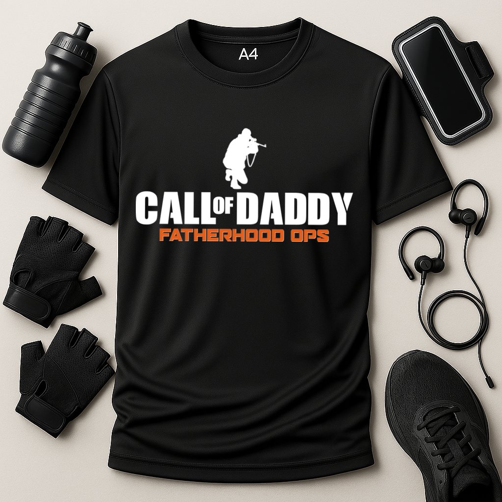 Call of Daddy Fatherhood OPS Gamer Dad Performance Shirt