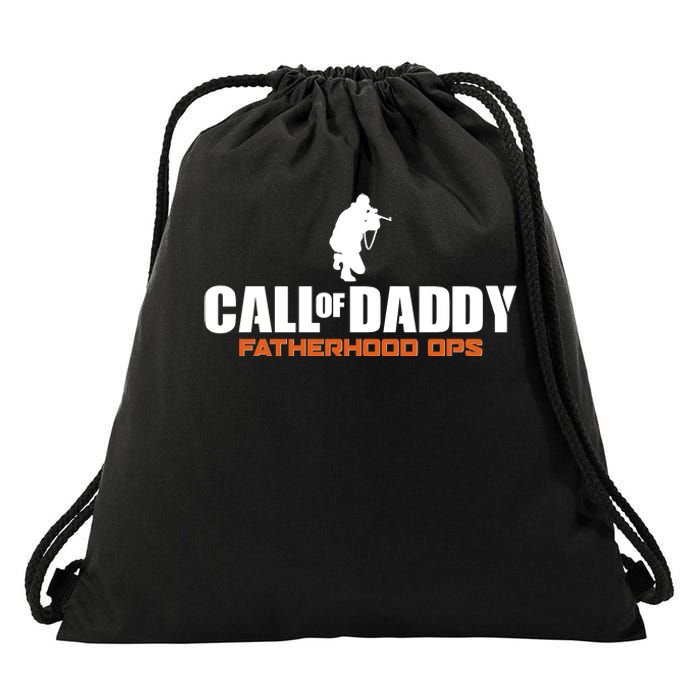 Call of Daddy Fatherhood OPS Gamer Dad Drawstring Bag