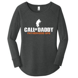 Call of Daddy Fatherhood OPS Gamer Dad Women's Perfect Tri Tunic Long Sleeve Shirt