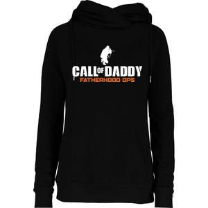 Call of Daddy Fatherhood OPS Gamer Dad Womens Funnel Neck Pullover Hood