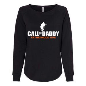 Call of Daddy Fatherhood OPS Gamer Dad Womens California Wash Sweatshirt