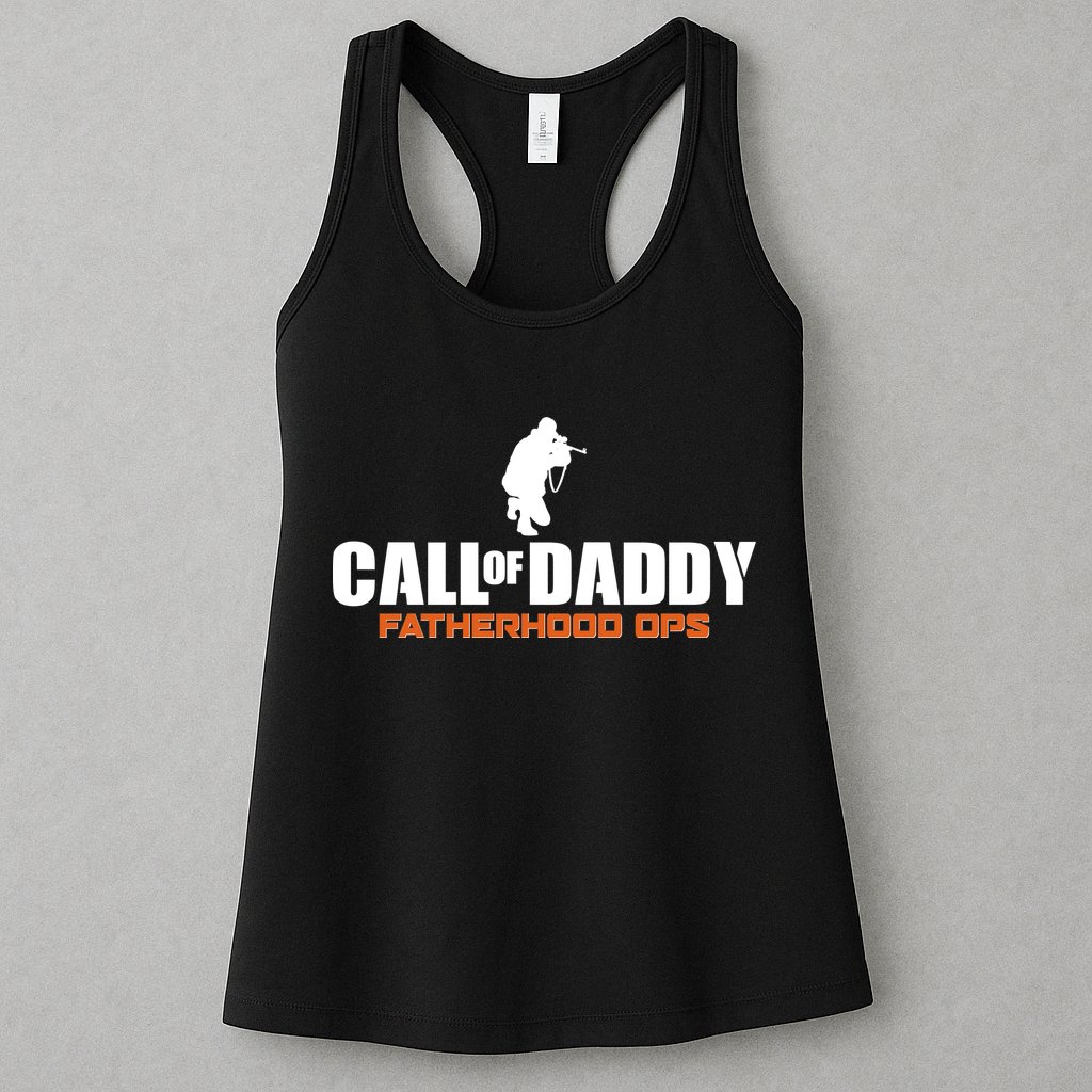 Call of Daddy Fatherhood OPS Gamer Dad Womens Tank Top