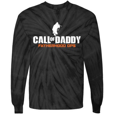 Call of Daddy Fatherhood OPS Gamer Dad Tie-Dye Long Sleeve Shirt