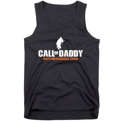 Call of Daddy Fatherhood OPS Gamer Dad Tank Top